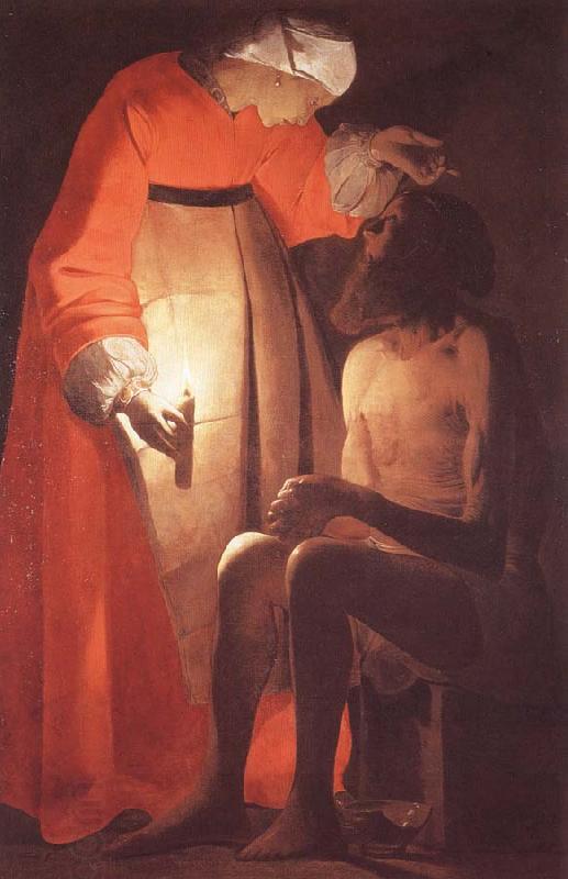 LA TOUR, Georges de Job Mocked by his Wife China oil painting art